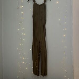 Art Class Khaki Jumpsuit with Straps